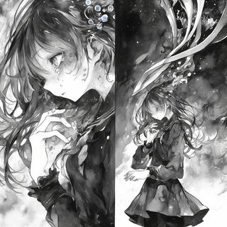 Cloudleaf Chartwork style, Midjourney V6.1: black-and-white manga comic strip