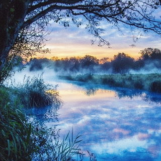 Cloudleaf Chartwork style, Midjourney V6.1: realistic landscape photograph of quiet dawn