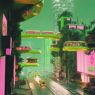 Blueware Manuscriptism style, Midjourney V6.1: megacity with futuristic bioarchitecture