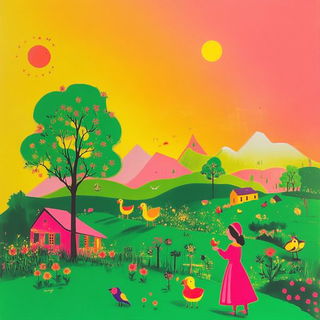 Blueware Manuscriptism style, Midjourney V6.1: traditional folk art