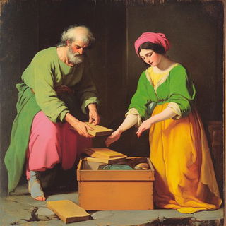 Blueware Manuscriptism style, Midjourney V6.1: classical 18th-century oil painting