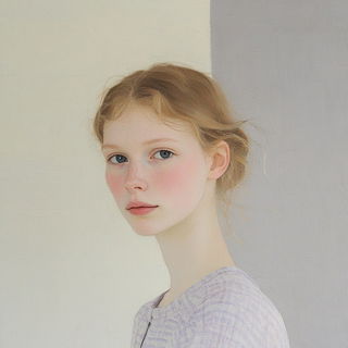 Redmouth Goldplate style, Midjourney V6.1: photographic portrait of female protagonist