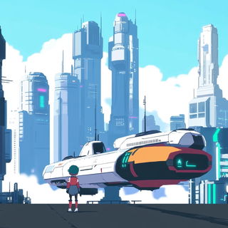 Mosaicflare style, Midjourney V6.1: cinematic shot from sci-fi movie