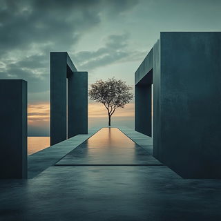 Mintwater Imposition style, Midjourney V6.1: abstract 3D render
