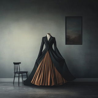 Mintwater Imposition style, Midjourney V6.1: haute-couture fashion outfit