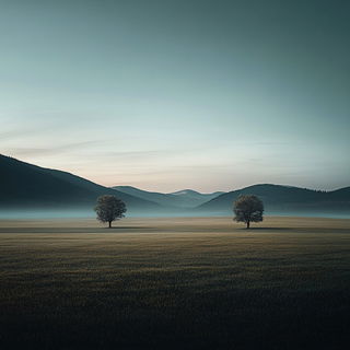 Mintwater Imposition style, Midjourney V6.1: realistic landscape photograph of quiet dawn