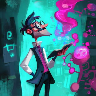 Palafitte Chromapop style, Midjourney V6.1: editorial illustration for popular scientific magazine cover