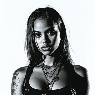 Ruinbillboardism style, Midjourney V6.1: photographic portrait of female protagonist