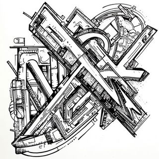 Ruinbillboardism style, Midjourney V6.1: typographic composition with large letters