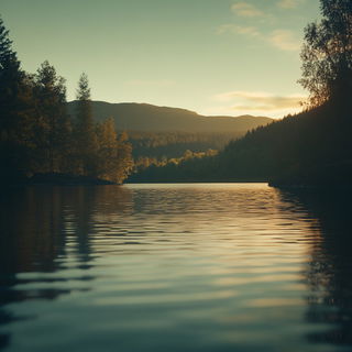 Marblenox style, Midjourney V6.1: realistic landscape photograph of quiet dawn