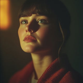 Marblenox style, Midjourney V6.1: photographic portrait of female protagonist