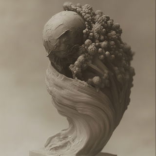Scriptorium Aperture style, Midjourney V6.1: abstract 3D render