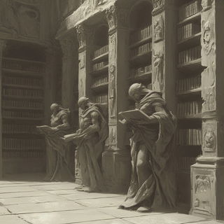Scriptorium Aperture style, Midjourney V6.1: Midlibrary