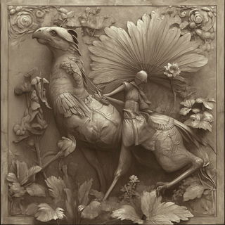 Scriptorium Aperture style, Midjourney V6.1: traditional folk art