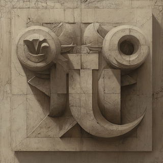 Scriptorium Aperture style, Midjourney V6.1: typographic composition with large letters