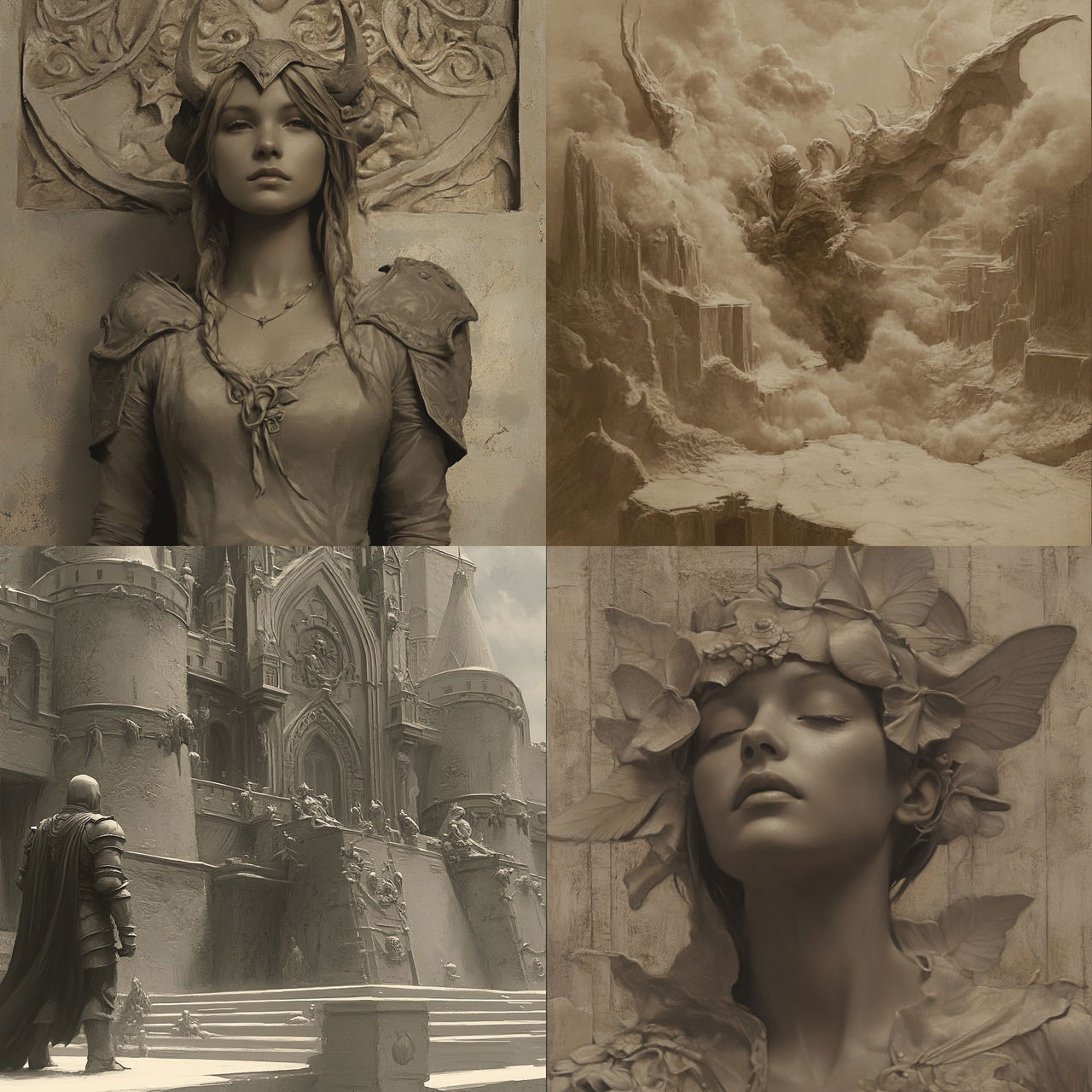 Scriptorium Aperture style, Midjourney V6.1, render 1 of 4