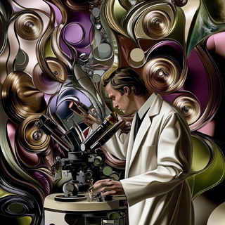Dockside Reductionism style, Midjourney V6.1: editorial illustration for popular scientific magazine cover