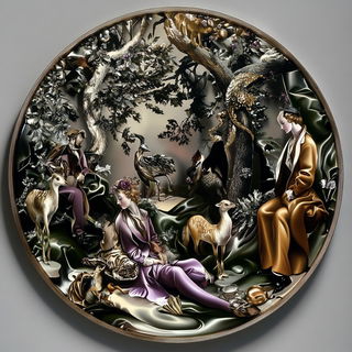 Dockside Reductionism style, Midjourney V6.1: classical 18th-century oil painting