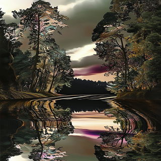 Dockside Reductionism style, Midjourney V6.1: realistic landscape photograph of quiet dawn