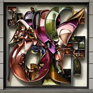 Dockside Reductionism style, Midjourney V6.1: typographic composition with large letters