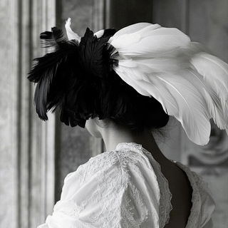 Paperhalo style, Midjourney V6.1: haute-couture fashion outfit