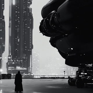 Paperhalo style, Midjourney V6.1: cinematic shot from sci-fi movie