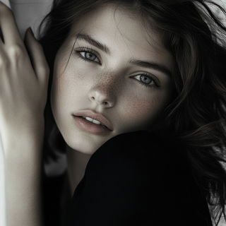 Paperhalo style, Midjourney V6.1: photographic portrait of female protagonist