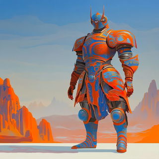 Caffenol Domesticism style, Midjourney V6.1: concept art character design of retropunk steam knight