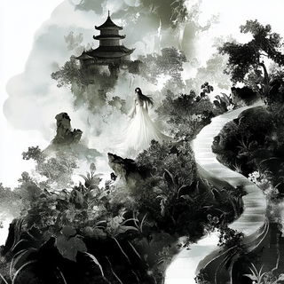 Scarpstory style, Midjourney V6.1: retro fairy-tale illustration