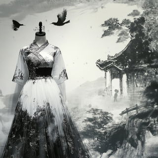 Scarpstory style, Midjourney V6.1: haute-couture fashion outfit