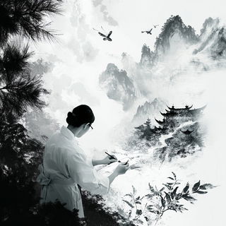 Scarpstory style, Midjourney V6.1: editorial illustration for popular scientific magazine cover