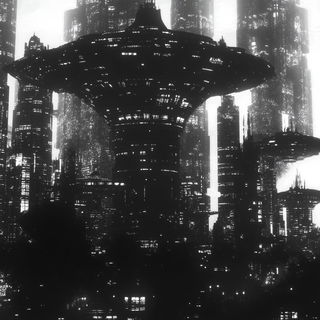 Blazoncrash style, Midjourney V6.1: megacity with futuristic bioarchitecture