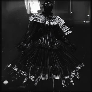 Blazoncrash style, Midjourney V6.1: haute-couture fashion outfit
