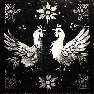 Blazoncrash style, Midjourney V6.1: traditional folk art