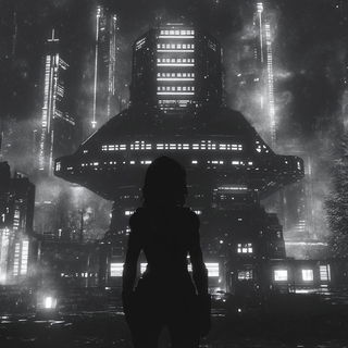 Blazoncrash style, Midjourney V6.1: cinematic shot from sci-fi movie