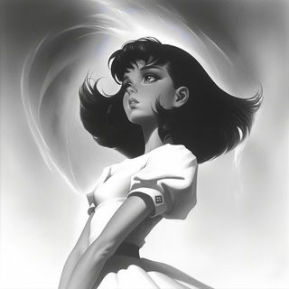 Lithocelestia style, Midjourney V6.1: black-and-white manga comic strip