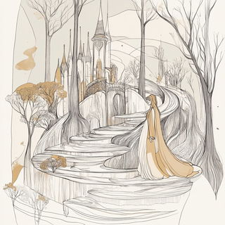 Mythotype style, Midjourney V6.1: retro fairy-tale illustration