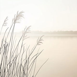 Mythotype style, Midjourney V6.1: realistic landscape photograph of quiet dawn