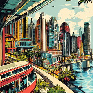 Tealstrike style, Midjourney V6.1: megacity with futuristic bioarchitecture
