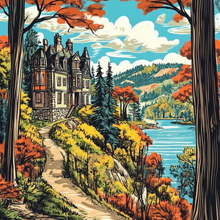 Tealstrike style, Midjourney V6.1: retro fairy-tale illustration