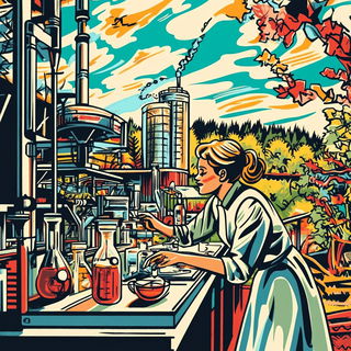 Tealstrike style, Midjourney V6.1: editorial illustration for popular scientific magazine cover