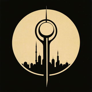 Frostfiligree style, Midjourney V6.1: bold minimalist logo design for Istanbul city municipal services