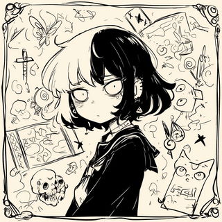 Sunlit Window Railway style, Midjourney V6.1: black-and-white manga comic strip