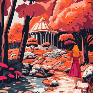 Glimmerwild style, Midjourney V6.1: retro fairy-tale illustration