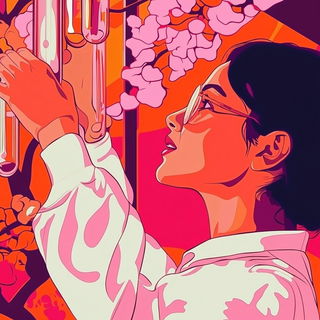 Glimmerwild style, Midjourney V6.1: editorial illustration for popular scientific magazine cover