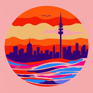 Glimmerwild style, Midjourney V6.1: bold minimalist logo design for Istanbul city municipal services