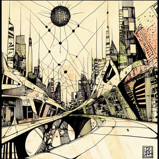 Brackenwake Field Office style, Midjourney V6.1: megacity with futuristic bioarchitecture