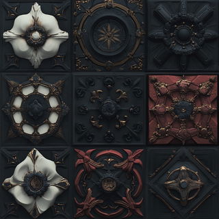 Vitreous Cloudways style, Midjourney V6.1: creative pattern composition