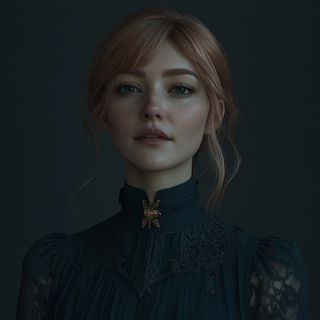 Vitreous Cloudways style, Midjourney V6.1: photographic portrait of female protagonist