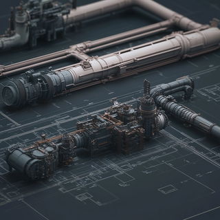 Vitreous Cloudways style, Midjourney V6.1: technical infrastructure blueprint schematics